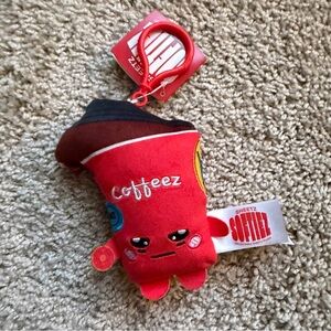 NEW Sheetz Softiez Coffeez Plush Keychain Collectible Drink Mascot Red Tag Rare
